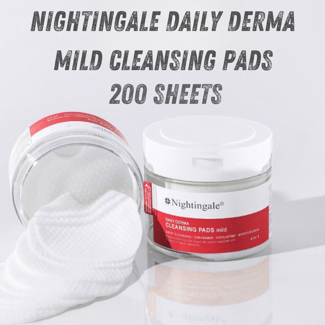 nightingale Daily Derma Mild Cleansing Pads, 200 Sheets,