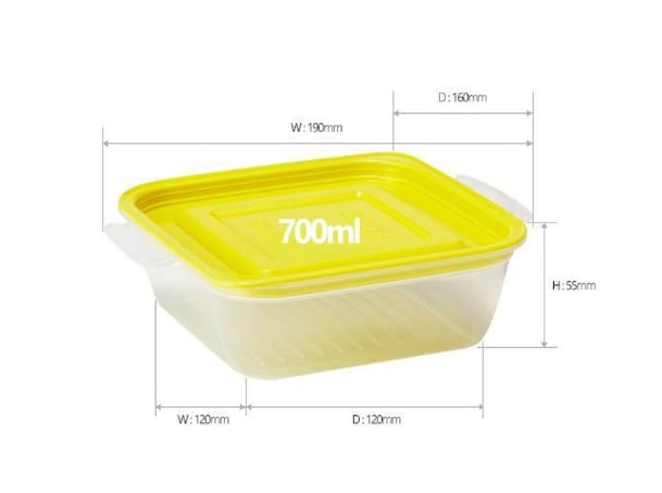 Similex Jumbo Cookbap Microwave Container | 700ml, Orange, 2-Pieces