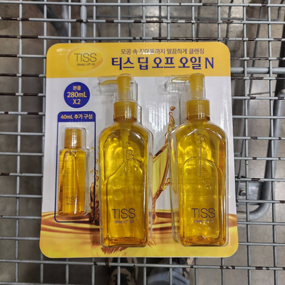 Tiss deep cleansing oil, 280ml * 2 pcs + 40ml