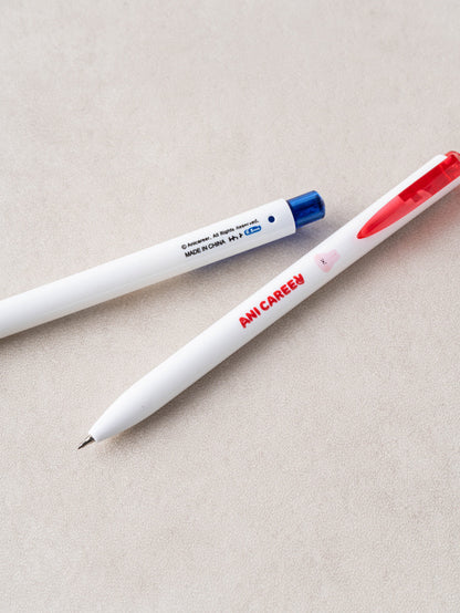 Ani Career Simple Ballpoint Pen 0.5 mm 4 Pack Red and Blue