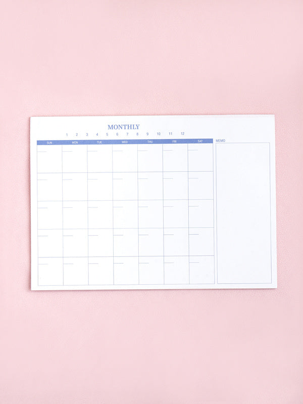 Monthly Memo Pad A4 30 sheets