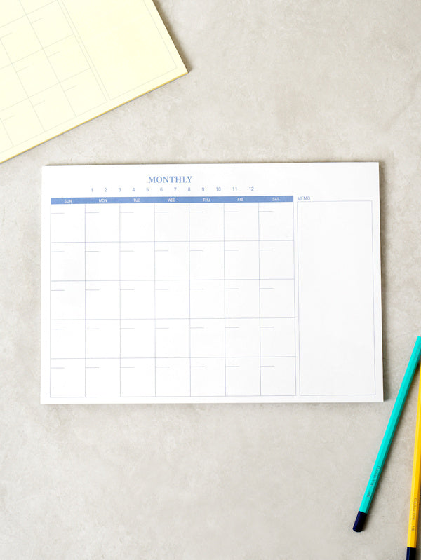 Monthly Memo Pad A4 30 sheets