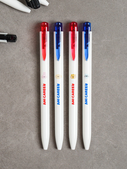 Ani Career Simple Ballpoint Pen 0.5 mm 4 Pack Red and Blue