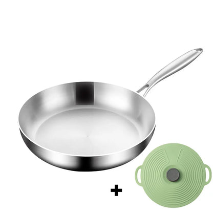 Stainless Steel Frying Pan with Silicone Cover - (22cm, 24cm, 26cm, 28cm, and 30cm)