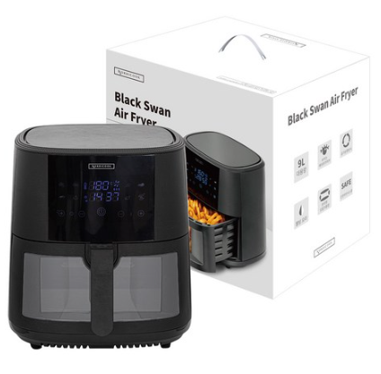 Nordicook Large Capacity 9L Transparent Window Digital Air Fryer