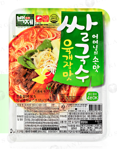 Baekje Rice Noodles Yukgaejang Flavor 92g