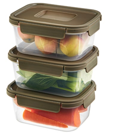 Comet BPA-Free Airtight Storage Containers (920mL) | Set of 3 | Stackable with Scale