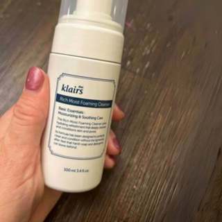 Klairs Rich Moist Foaming Cleanser 100ml – Hydrating & Gentle Daily Face Wash